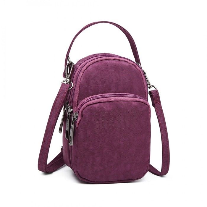 Sacoche Homme - Sac à bandoulière portable - Imperméable - Polyester résistant - Violet