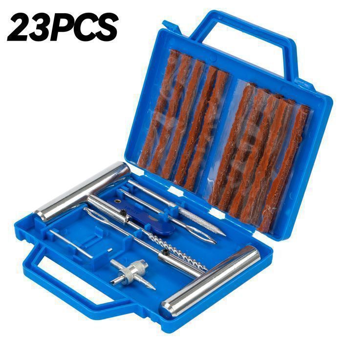 Kit Réparation Pneus TIDEVAN 33 Pièces - Pour Voiture, Moto, VTT - Portable