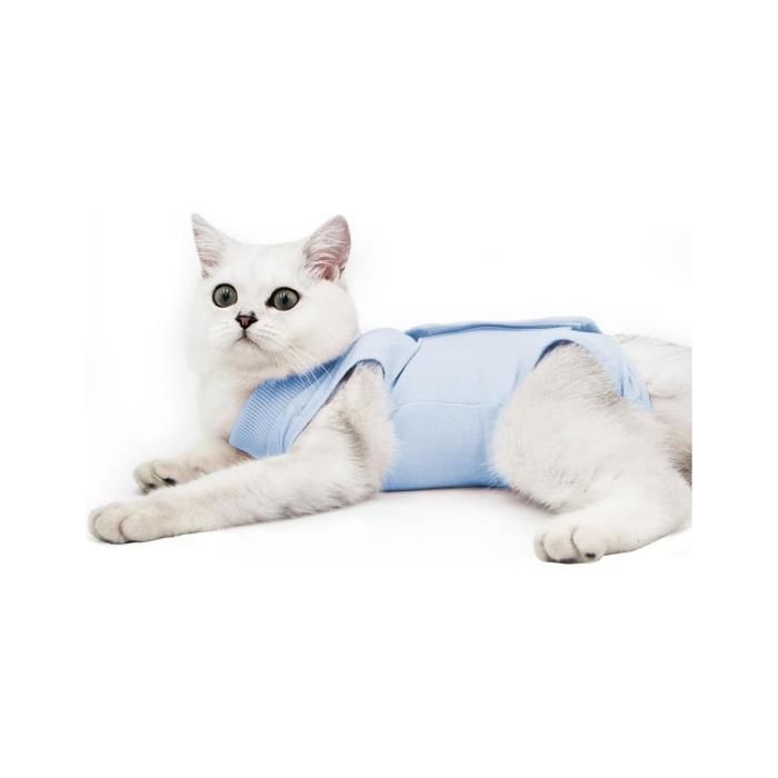 Comparer les prix de Body pour chat après chirurgie, vêtements anti-léchage (M, bleu)