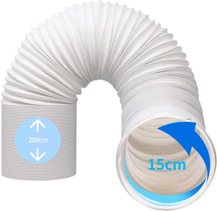 Tuyau D'évacuation Rétractable Pour Climatiseur Mobile - Diamètre 15 Cm, Longueur 150 Cm Ou 200 Cm - Accessoire Universel - 8