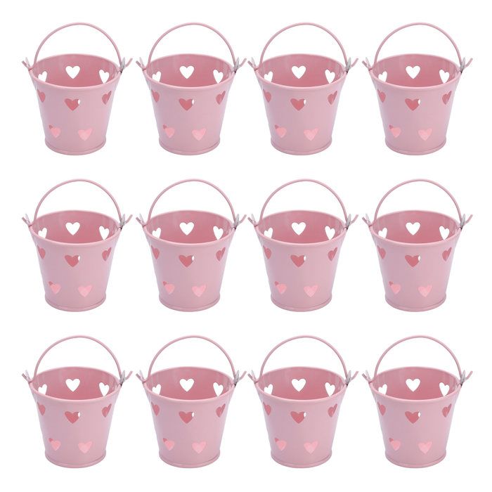 Mini Seaux Métalliques à Suspendre – Lot De 2, Couleur Orange, Pour Décoration Mariage, Fête, Ou Petits Pots De Fleurs - 10