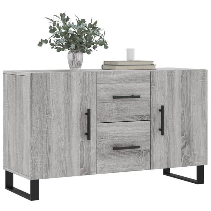Bon plan Buffet bahut vaisselier - JILI HOT - Buffet sonoma gris 100x36x60cm - Bois dingénierie - commode Salon/Cuisine