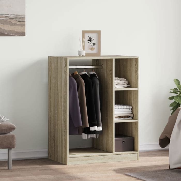 Meilleures Garde-robe MVS - Armoire de Rangement/Penderie Chambre - chêne sonoma 77x48x102 cm bois dingénierie - shop42425508