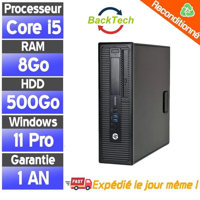 Lenovo M710q – Mini PC Fixe Windows 11 – Format Compact – 8Go RAM – 256Go