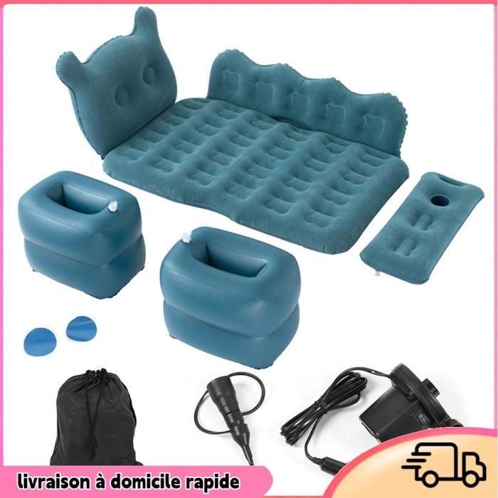 Dilwe Lit gonflable de voiture Matelas Gonflable Portable pour Voiture Lit Pneumatique Automatique avec Charge de auto coffret