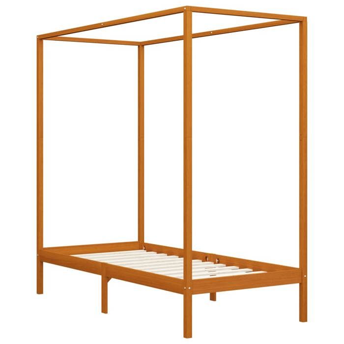Cadre de lit à baldaquin - Single/1 Personne - bois massif 100x200 cmCdiscount2025 FAFA7897