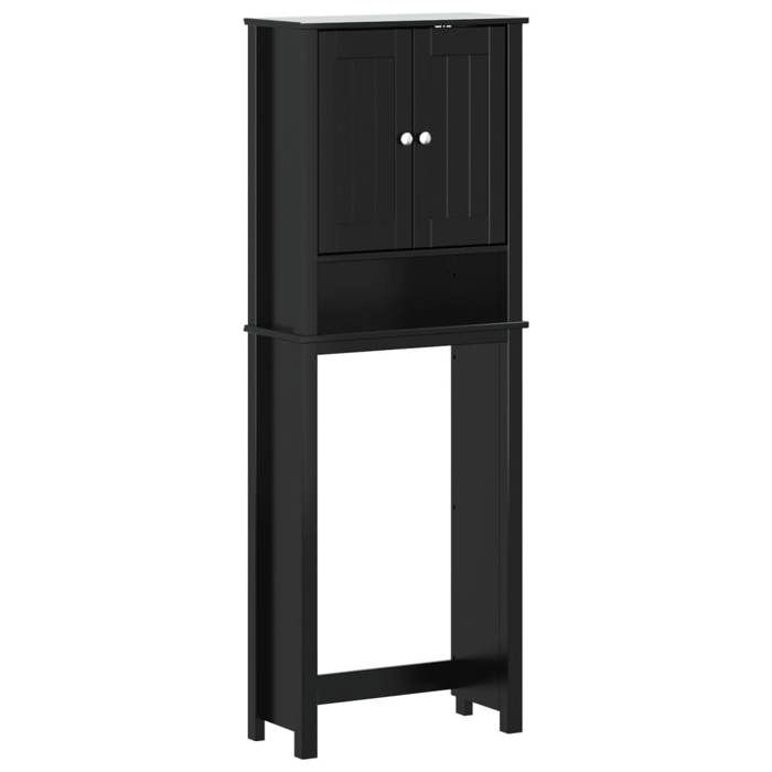 176102& Rangement au-dessus de la cuvette BERG noir bois massif