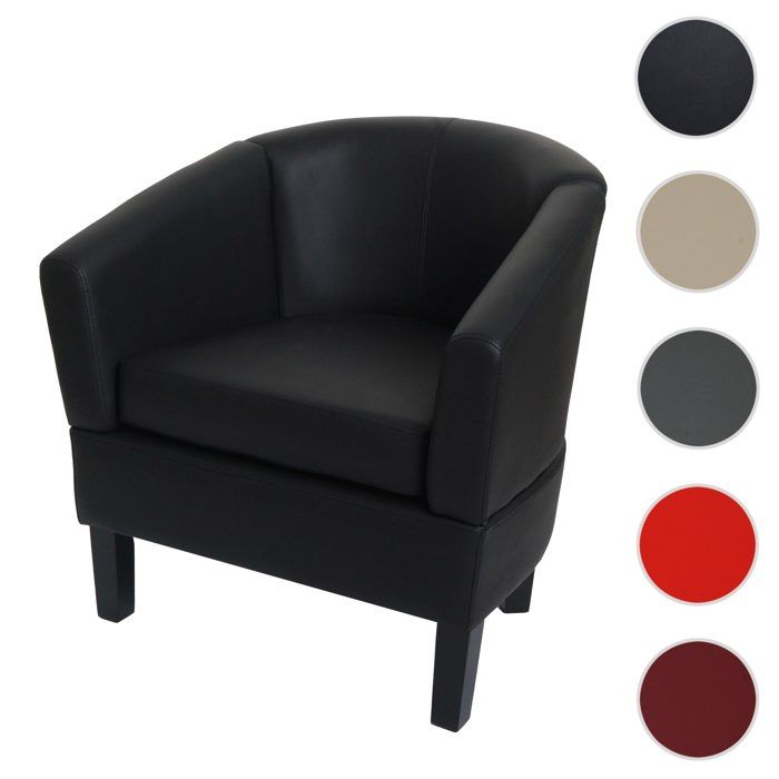 Fauteuil Lounge MCW-O17 similicuir noir