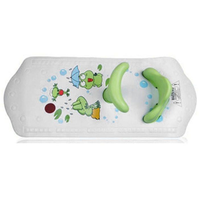 Tapis de Bain avec Siège de Douche Coussin de Baignoire AntidéRapant Chaise de Salle de Bain Confortable (Grenouille) ODIPIE