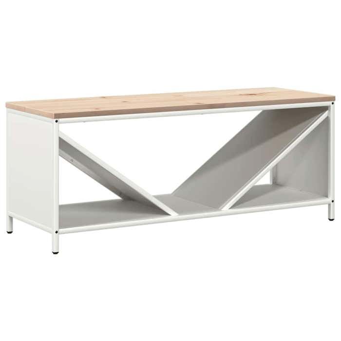 RUIG* CHIC Étagère à bois de chauffage - Porte Bûches pour Bois avec plateau en bois blanc 434526