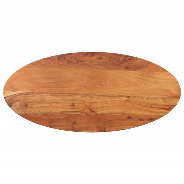 Dessus de table en bois dacacia - vidaXL - 120x50x38 cm - Ovale - Bois massif - Rustique - Facile à nettoyer