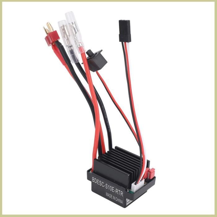 ESC Brossé 480A Avec Ventilateur – Contrôleur De Vitesse Pour Bateau/Voiture 1/10 RC – Étanche, Protection Multiple