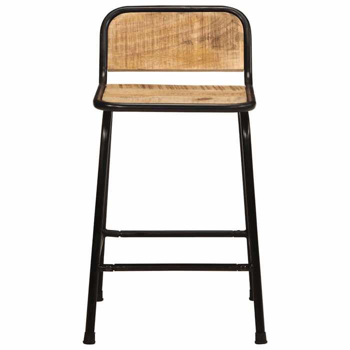 Saison Soldes Tabourets de bar (2 PCS) - SARAZYJ - Chaises Haute moderne - pcs bois massif manguier brut MM1544