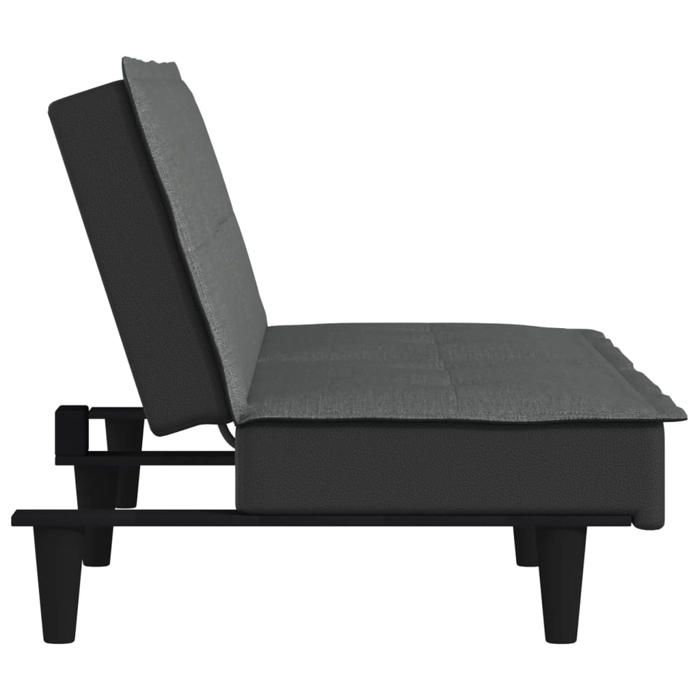 Gris Sofa réglable CLOUD Canapé-lit DOUBLE gris foncé tissu 200x89x70 cm SS368