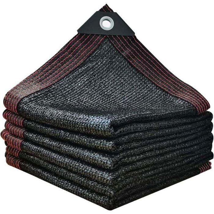 Voile dombrage rectangulaire - PZCC - HDPE - 2x3 m - Anti-UV 90% - Coutures renforcées