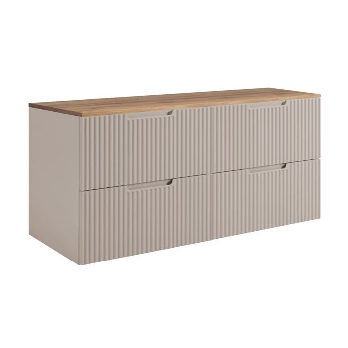 Meuble de salle de bains cachemire / chêne Craft 160 (2 x 80) x 58 6 x 46 cm