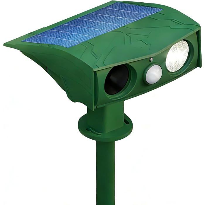 Pilote solaire à ultrasons 4 modes de distribution animale support pour sol et mur mode induction répulsif  animaux