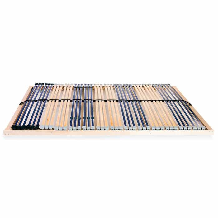 Promo“Sommier à Lattes sans matelas avec 42 Lattes 7 Zones 120x200 cm en hêtre massif avec fermeté réglable et renfort central 2339