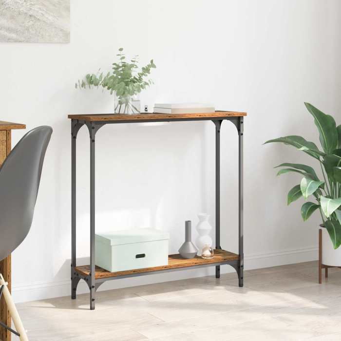 Petite Table basse NANAS Neuf Table console (1 PC) Bois Ancien 75x22 5x75 cm Bois dingénierie &5586