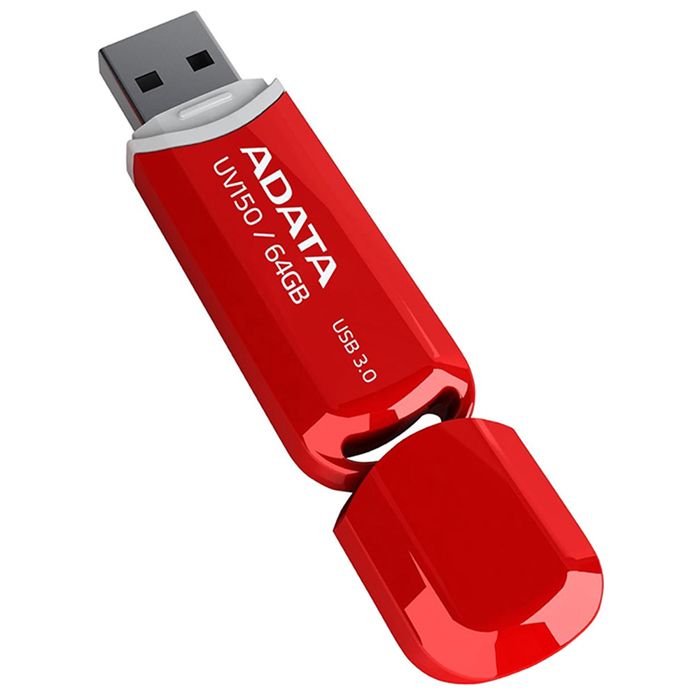 Clé USB ADATA 64GB USB3.0 UV150 Rouge - AUV150-64G-RRD