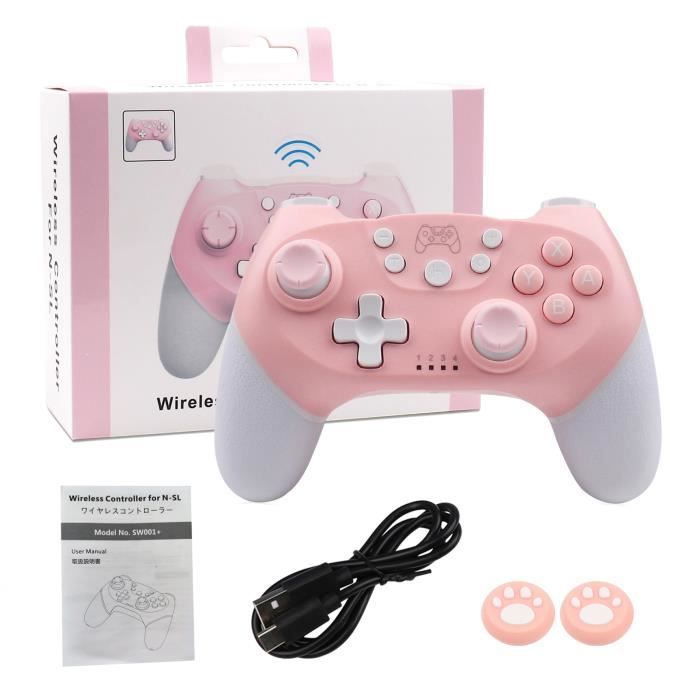Rose de jeu sans fil pour Console Switch Pro Lite Oled, avec vibrations programmables