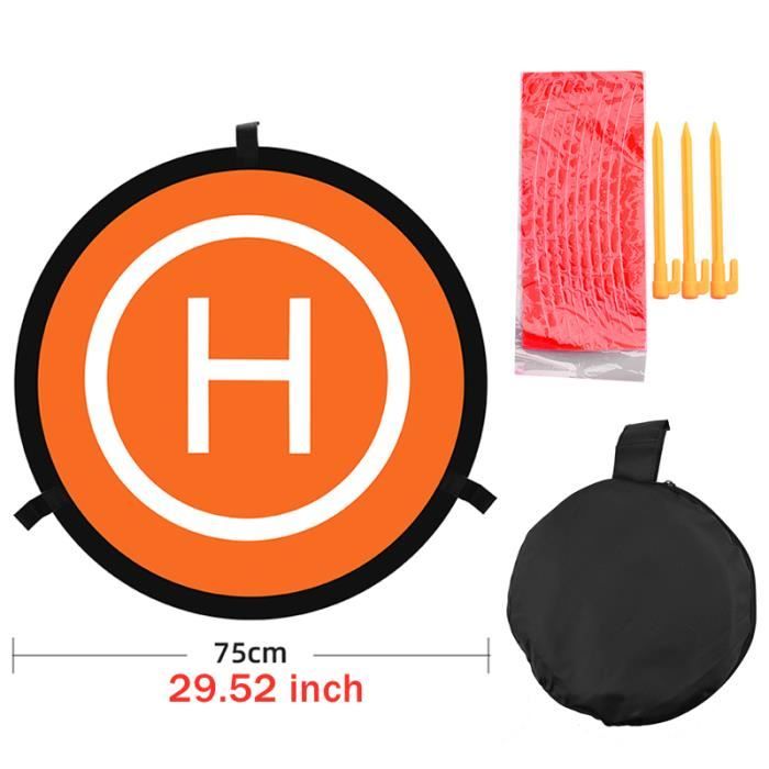 Plateforme Atterrissage Drone Pliable - 60cm, Avec Sac Et Piquets