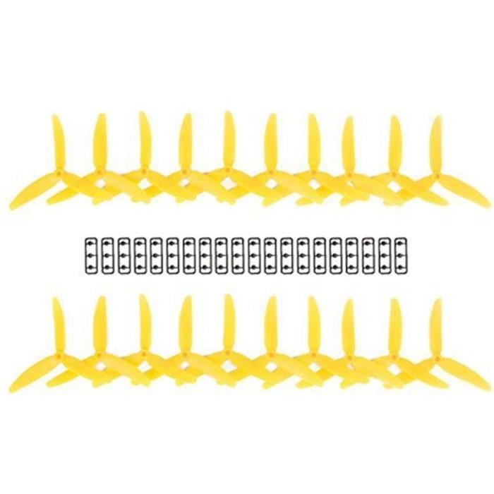 Respicefinem Lot de 10 hélices rotatives en plastique à 4 lames de 80 mm avec trou de 2 mm pour télécommande de voiture et bateau électrique (bleu