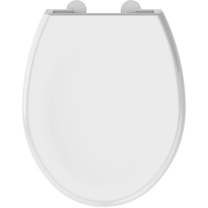 ALLIBERT Abattant de toilette à fermeture silencieuse Boreo - Blanc brillant