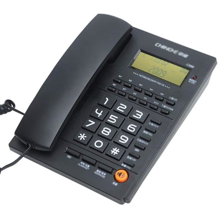 Téléphone Fixe Téléphone Fixe,Mains Libres,Identification de l