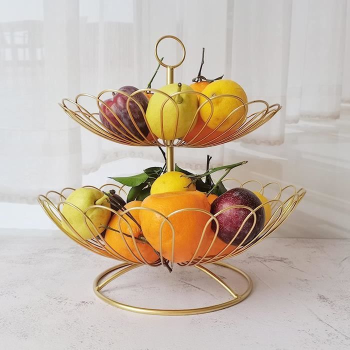 Corbeille à fruits en fil de métal, style nordique créatif, panier décoratif, grand volume, panier à fruits, panier de rangement en fer pour légumes
