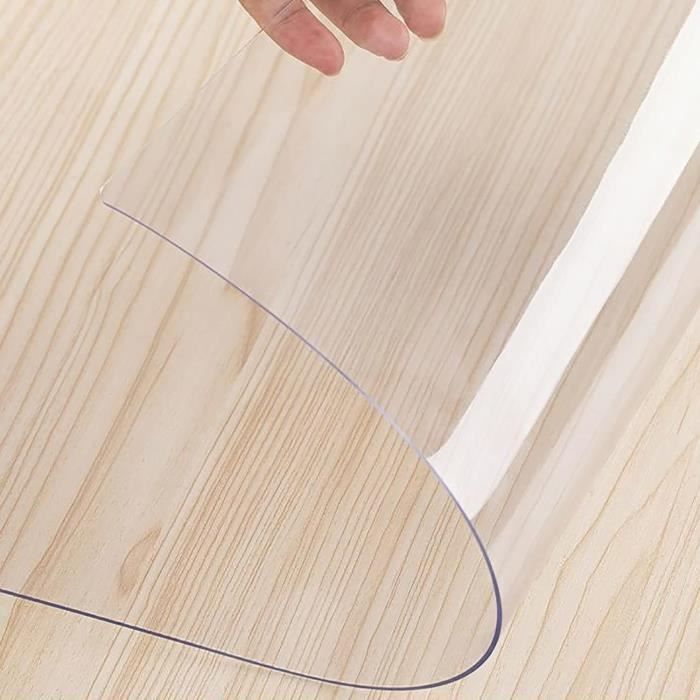 Tapis De Protection Pour Chaise De Bureau - 90x120 Cm, Transparent, Antidérapant - Protège Le Sol Des Rayures - 10