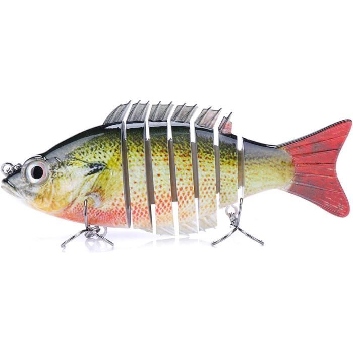 LINFFSTR Lot de 5 leurres de pêche à l'achigan de 11 cm 25,5