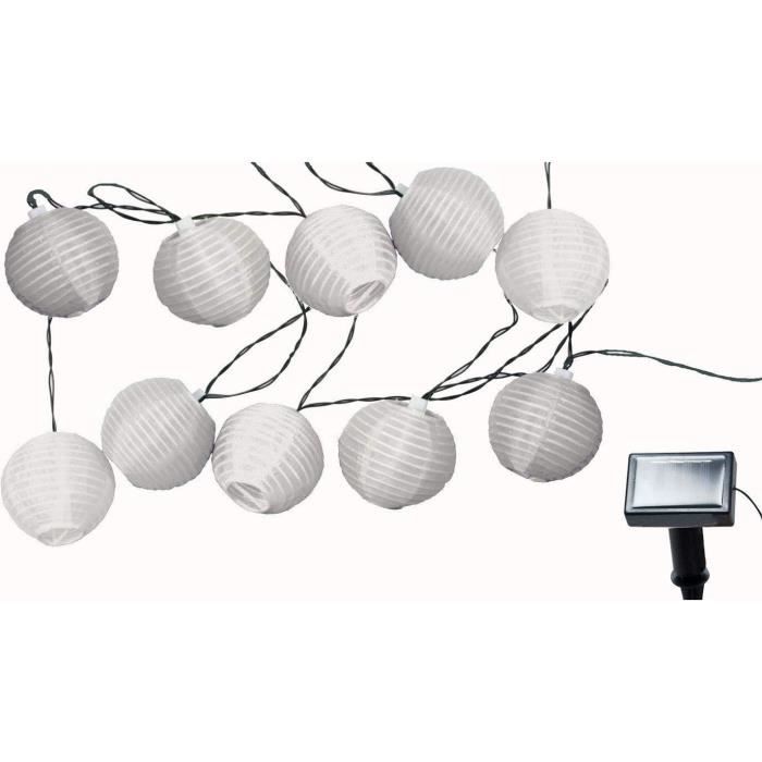 Guirlande Guinguette intérieure LED 3m30 USB 12 boules blanches