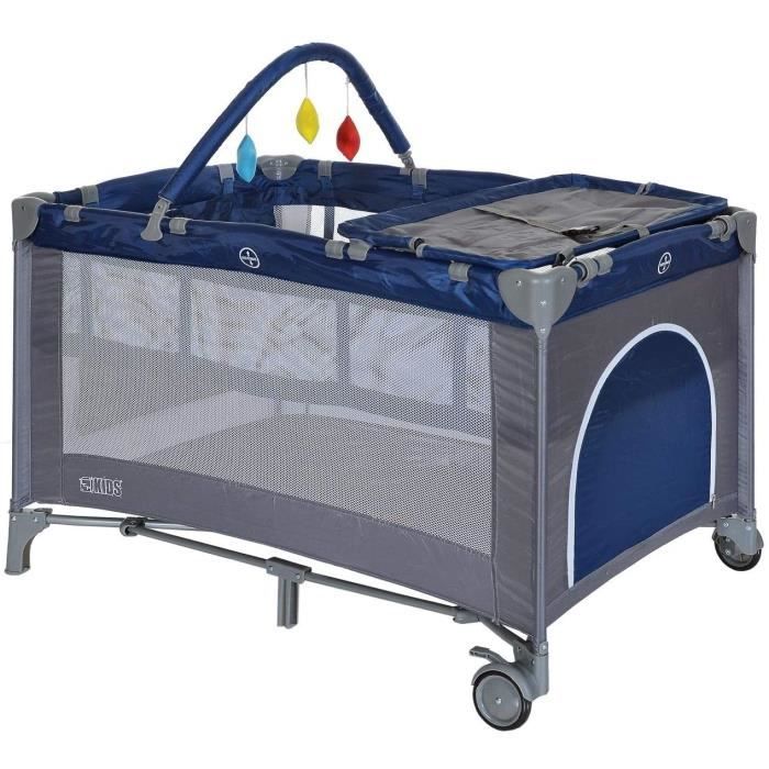 Lit De Voyage Parapluie Avec Matelas 2 Niveaux Leger Pliant Table Langer Bleu Bleu Bleu Achat Vente Drap Plat Lit Bebe Soldes Cdiscount