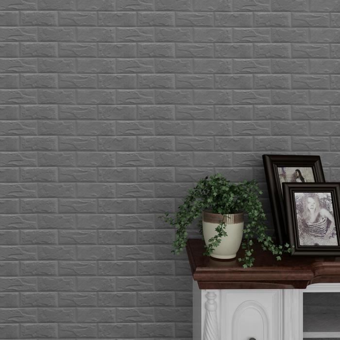 Mousse PE Autocollant Mural 3D Brique Pierre en Relief Papier Peint À faire soi-même Wall Home Decor Lot