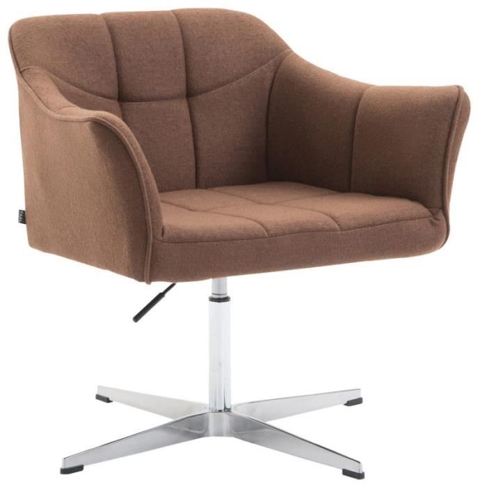Fauteuil De Bureau Ergonomique Sans Roulettes En Tissu Marron Hauteur Reglable Fal10038 Achat Vente Chaise De Bureau Soldes Sur Cdiscount Des Le 20 Janvier Cdiscount