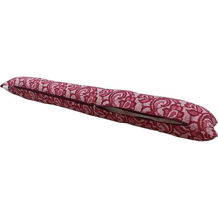 Boudin De Porte Rembourré Vintage 120 Cm - Isolation Anti-Courant D'Air Et Économie D'Énergie