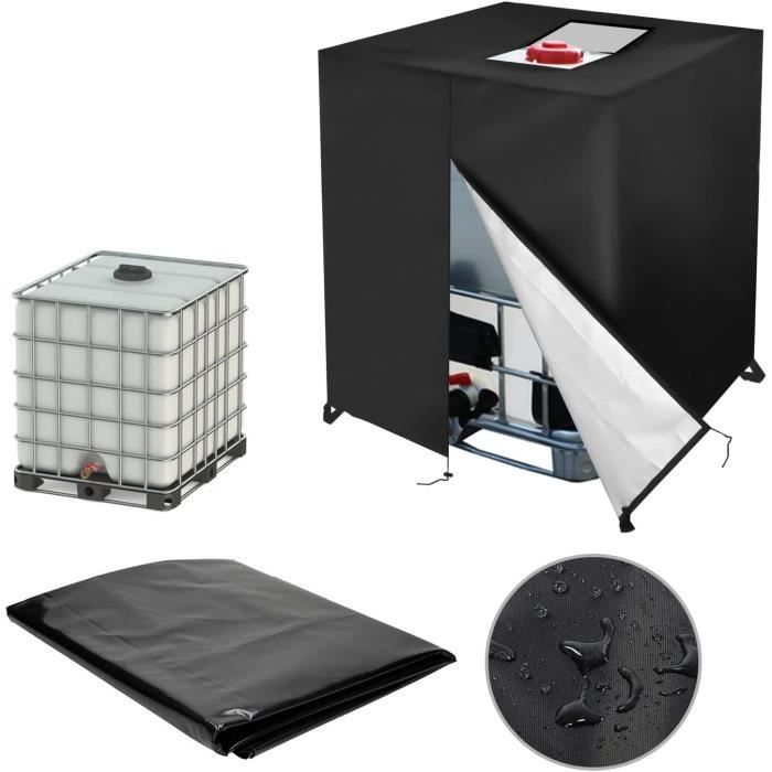 Bâche de Réservoir d'eau IBC, Bache pour Cuve 1000 L Housse Cuve Anti-UV Bâche de Protection