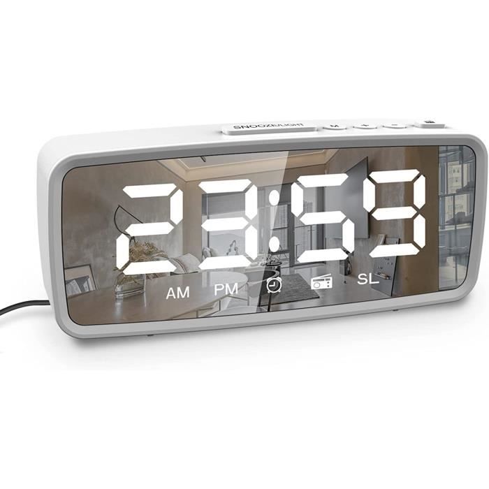 Radio Réveil Avec Bluetooth, Port Type C & Usb, 5 Niveaux De Luminosité