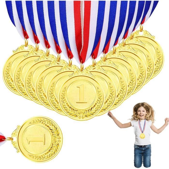 12 Pièces Médailles Méta,Médailles pour Enfants,Médaille Olympique
