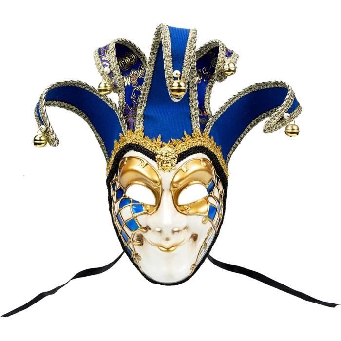 2 Masques Vénitiens Noirs - Bal Masqué Mardi Gras Homme/Femme