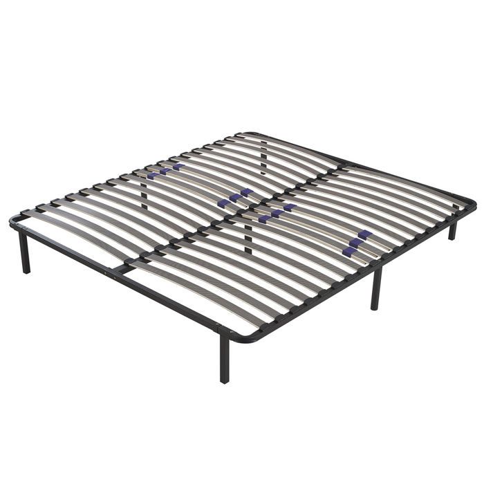 Sommier Essentiel 140x200cm Résistant et confortable Latte en peuplier Montage rapide et facile