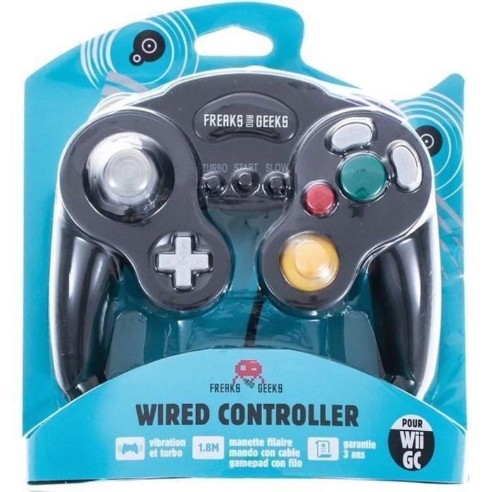 Manette FREAKS AND GEEKS fonction turbo & slow pour GamecubeWii
