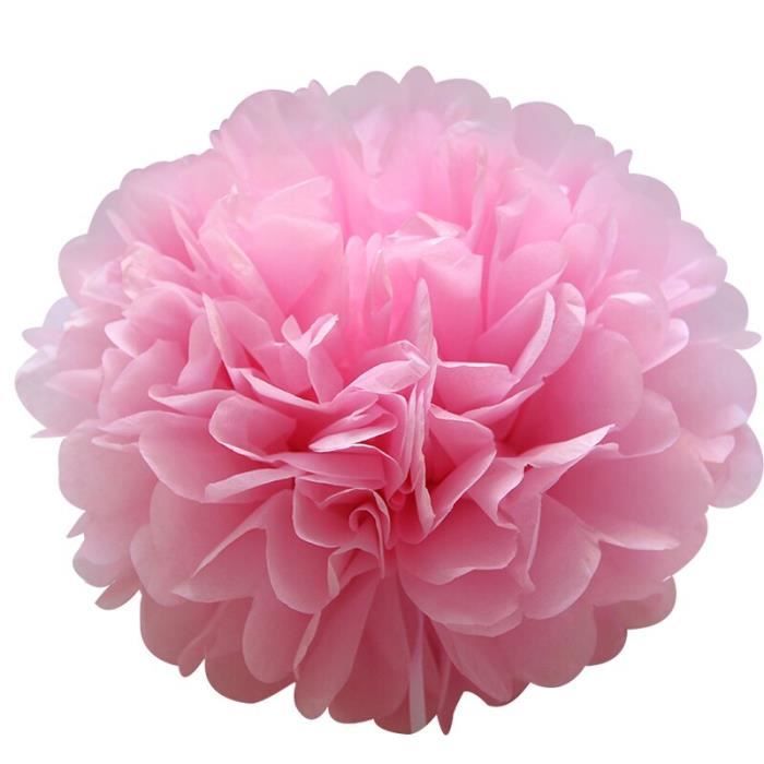 15pcs Lanternes En Papier Vert Sauge Rose Poudré - Pompons Fleurs Lanternes Suspension Mariage Baby Shower Décoration Fête