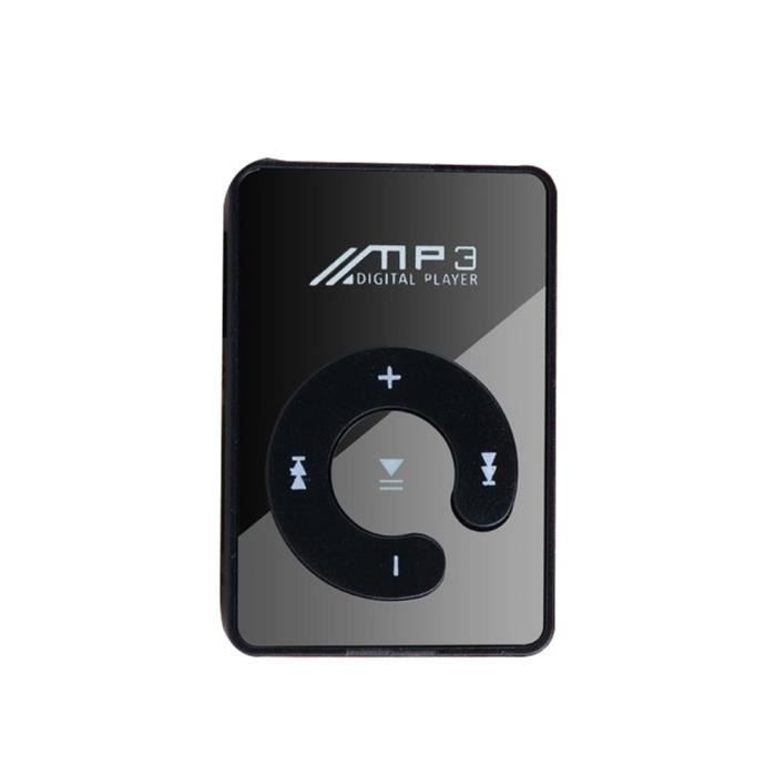 Mini lecteur MP3 Portable à Clip miroir - QUKJ012 - Noir