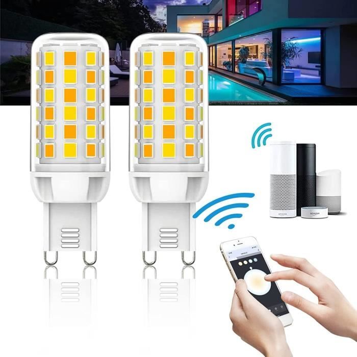 Ampoules LED G9 Smart Wi-Fi,compatibles avec Alexa/Google