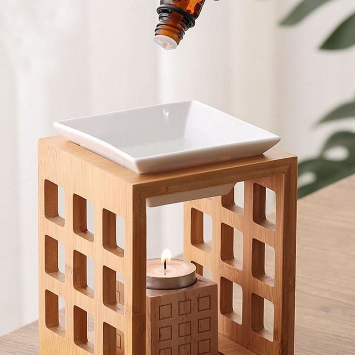 Brûleur à Huile Essentielle Tête De Bouddha Blanc – En Céramique, Pour Encens, Bougies, Aromathérapie, Yoga