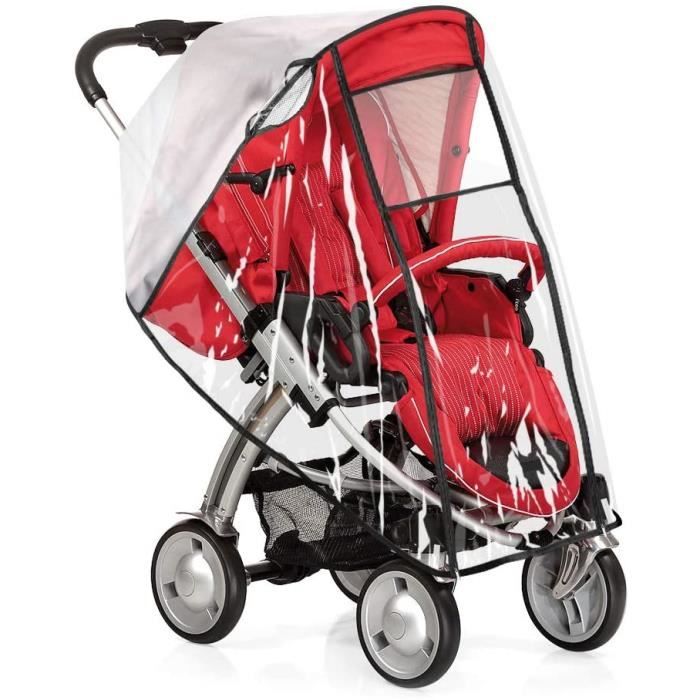 Housse De Pluie Universelle Pour Poussette Chicco - Transparente Et Anti-vent - Avec Sac De Rangement