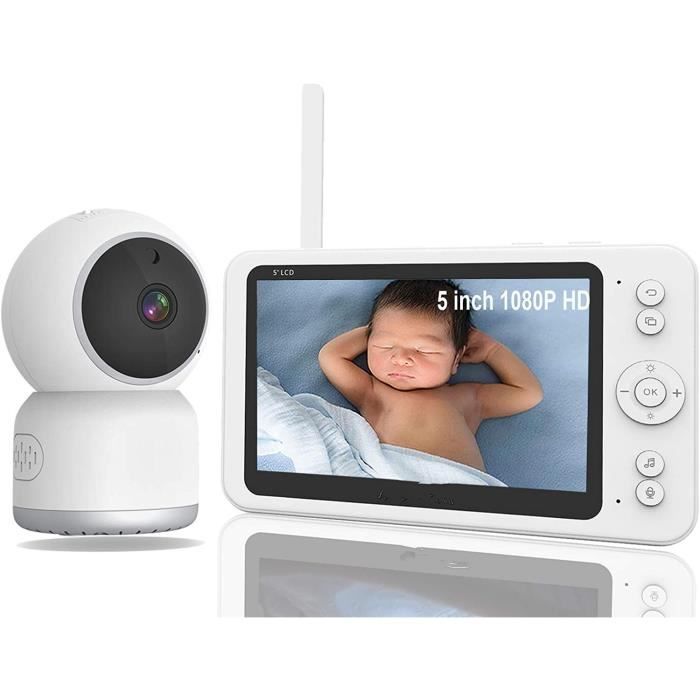 Moniteur Bebe 5 0 Babyphone Camera Video 2 4ghz Sans Fil Ecran Hd 1080p 360 Panoramique Et Inclinaison A Distance Vox Moniteur T Cdiscount Puericulture Eveil Bebe