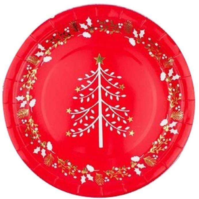Assiette Jetable Noel Plaques Jetables Plaques Jetables Plaques de Noël  Dessert Jetables Plaques de Papier de Décoration de F [602] - Cdiscount  Maison